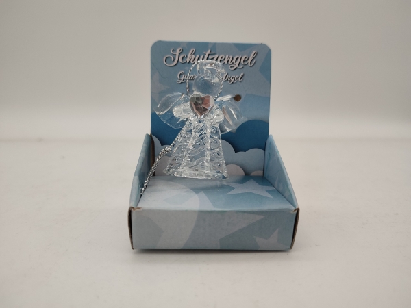 Glass angel with birthstone - April